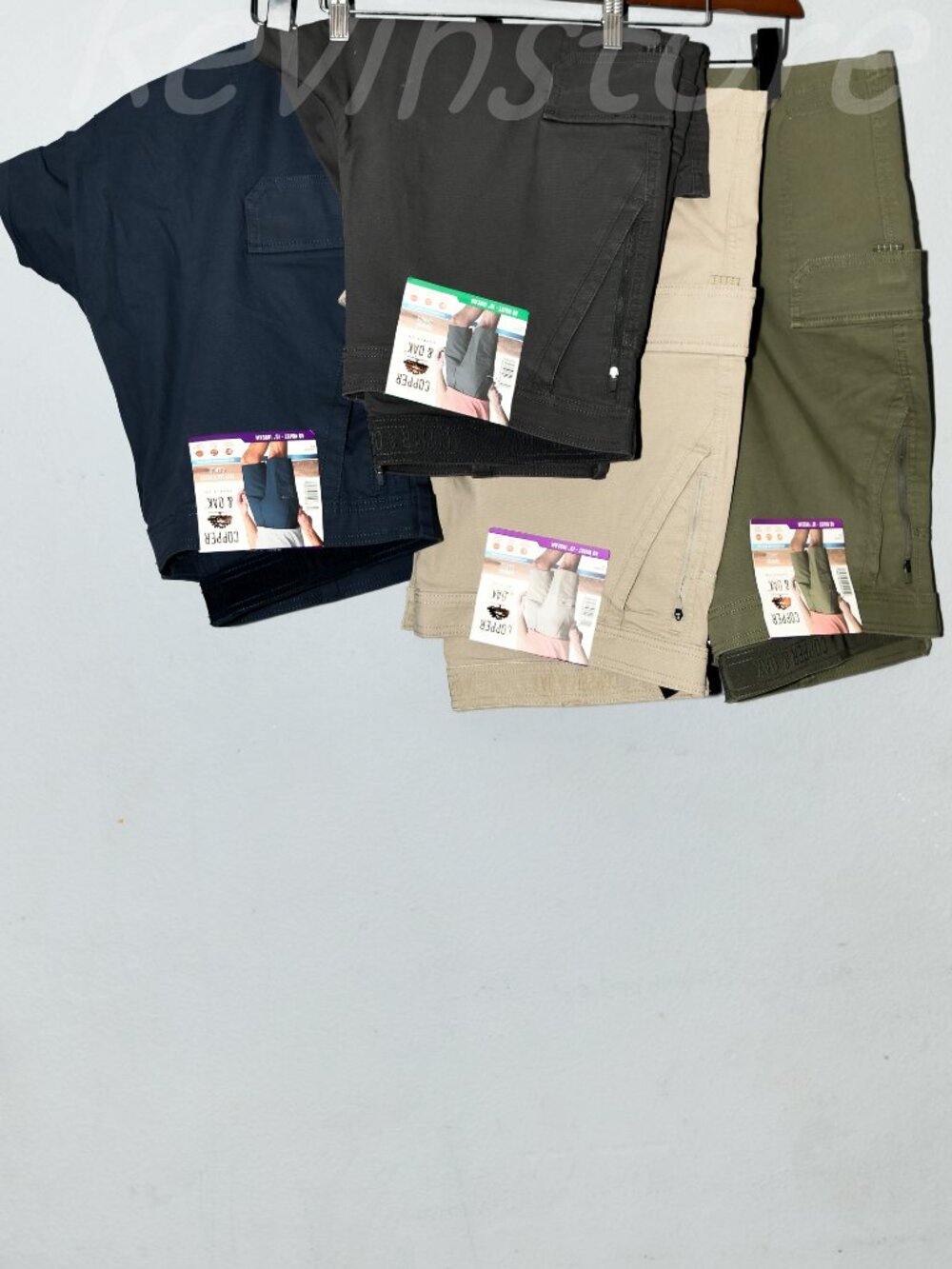 4 pairs Copper & Oak Men's Cargo Shorts. Price is for 4‎ .